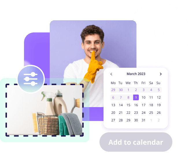 Uma captura de tela do construtor de sites Hocoos AI mostrando o recurso de calendário.