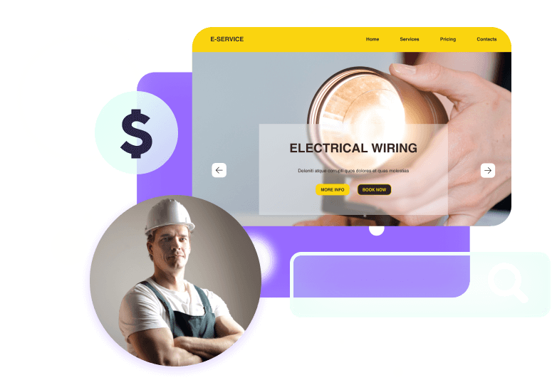 Uno screenshot del Hocoos AI website builder che mostra la funzione del modello di layout.