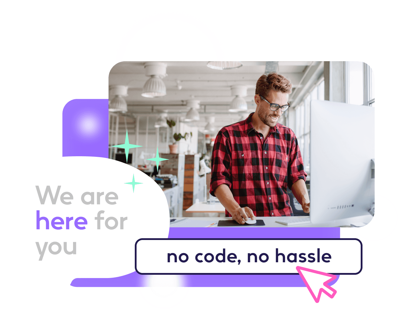 image which is telling that with hocoos ai website builder you don't need to learn how to code