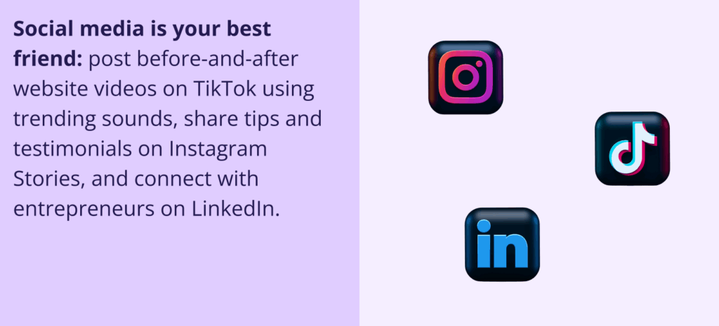 The Hocoos Student Affiliate Program: Your Path to Financial Freedom 4 The Hocoos Student Affiliate Program: Your Path to Financial Freedom. Marketing advice text and 3D icons for Instagram, TikTok, and LinkedIn.