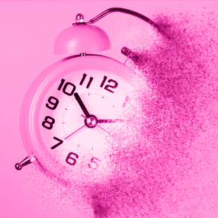 preview pink clock vanishing your business website building time is falling behind 1