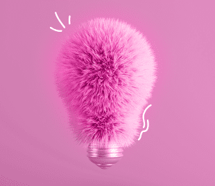 It's a pink furry light bulb 