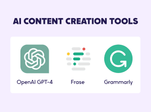 Some popular AI content creation tools 