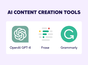 Some popular AI content creation tools