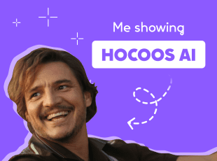 Pedro Pascal feels the joys of Hocoos AI Website Builder