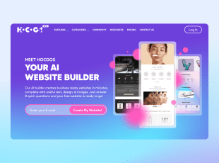 Meet the Hocoos AI website builder homepage!