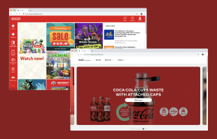 The Coca-Cola & Nintendo websites can't help put radiate excitement.