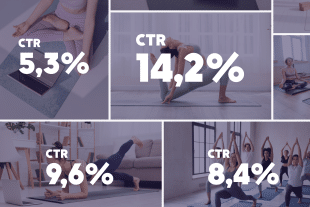 Performance tracking may not be fun, but it is essential. That's why we've made it more appealing by introducing the stats over images of people doing Yoga